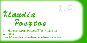 klaudia posztos business card